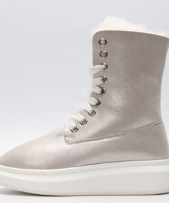 Alexander McQueen winter boots-Silver