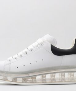 ALEXANDER MCQUEEN white oversized sneakers with black heel