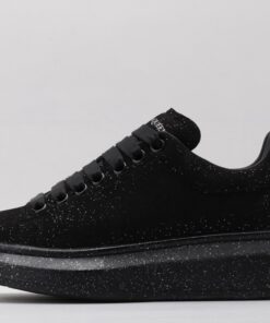 ALEXANDER MCQUEEN Black spray glitter sneaker
