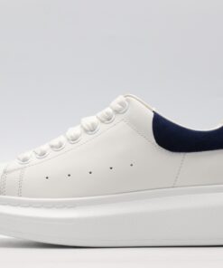 ALEXANDER MCQUEEN White & Navy Oversized Sneakers