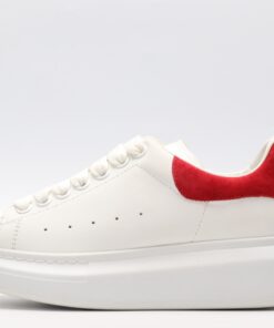 ALEXANDER MCQUEEN OVERSIZED SNEAKER with lust red suede heel