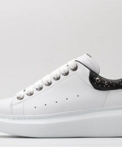 ALEXANDER MCQUEEN White calf leather lace-up sneaker