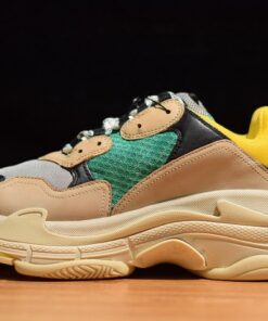 BALENCIAGA TRIPLE S W06E1-1000 BEIGE/GREEN-YELLOW