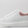 ALEXANDER MCQUEEN White & Rose Studded Oversized Sneakers