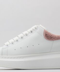 ALEXANDER MCQUEEN White & Rose Studded Oversized Sneakers
