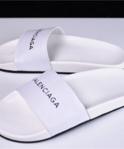 Balenciaga Logo leather slip-on sandals 72ZE-C329