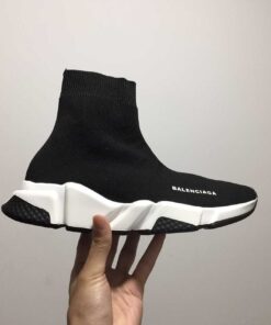 Balenciaga Speed Trainer Burgundy Sneakers Black white 454386