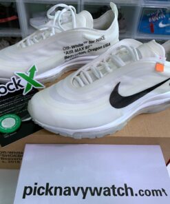 OFF WHITE X AIR MAX 97 THE TEN WHITE CONE ICE BLUE AJ4585-100