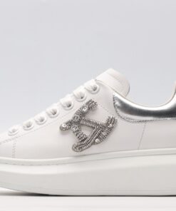 ALEXANDER MCQUEEN oversized sneakers with silver heel