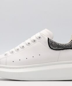 Alexander McQueen White & Black Studded Oversized Sneakers