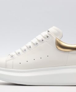 ALEXANDER MCQUEEN 40MM LEATHER & METALLIC LEATHER SNEAKERS